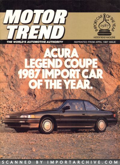 1987 Acura Brochure Cover