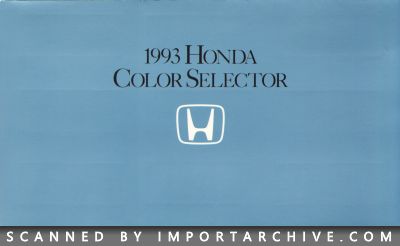 1993 Honda Brochure Cover