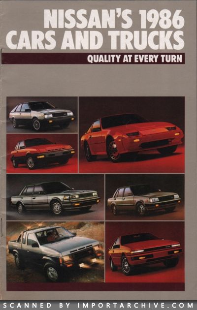 1986 Nissan Brochure Cover