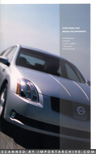 2004 Nissan Brochure Cover