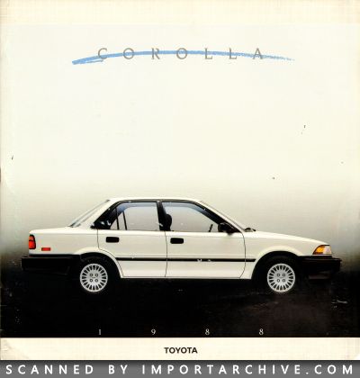 1988 Toyota Brochure Cover