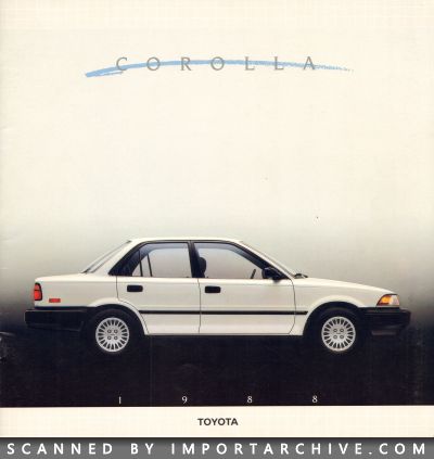 1988 Toyota Brochure Cover