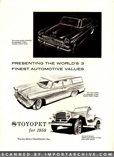 1959 Toyota Brochure Cover