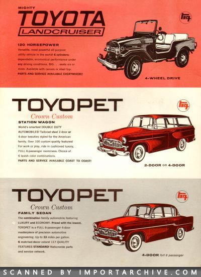 1960 Toyota Brochure Cover