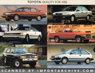 1988 Toyota Brochure Cover