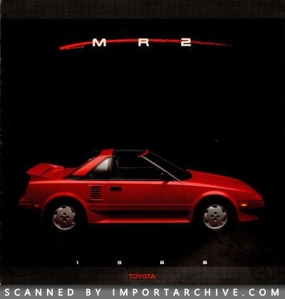 1988 Toyota Brochure Cover