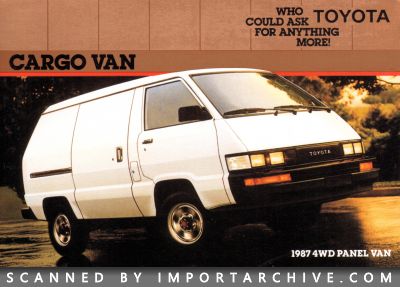 1987 Toyota Brochure Cover