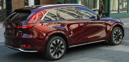 Photo of a 2024-2025 Mazda CX-90 in Artisan Red Metallic (paint color code 51F)