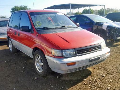 Photo of a 1992-1993 Mitsubishi Expo in Baja Red on Ascot Silver Metallic (paint color code R5A)