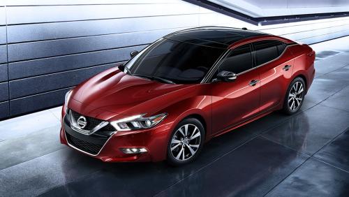 Photo of a 2016-2017 Nissan Maxima in Coulis Red (paint color code NAW)