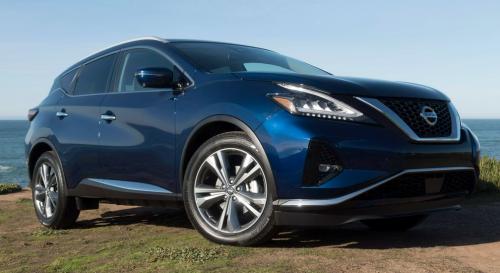 Photo of a 2019-2022 Nissan Murano in Deep Blue Pearl (paint color code RAY)