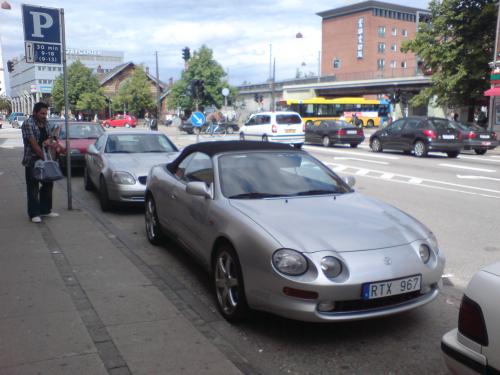 Photo of a 1994-1999 Toyota Celica in Alpine Silver Metallic (paint color code 199)