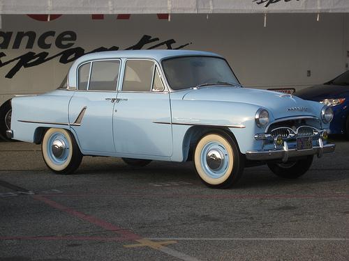 Photo of a 1958-1959 Toyota Crown in Cosmos Blue Metallic (paint color code T1155)