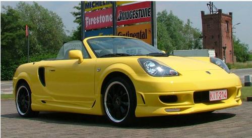 Photo of a 2003 Toyota MR2 in Solar Yellow (paint color code 576)