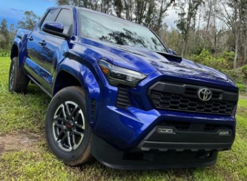 Photo of a 2024-2025 Toyota Tacoma in Blue Crush Metallic (paint color code 8W7)