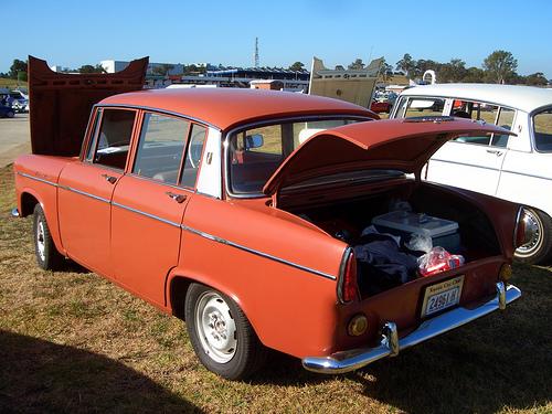 Photo of a 1960-1965 Toyota Tiara in Seminole Red (paint color code T332)